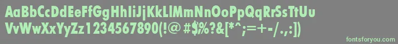 Futurisxcondc Font – Green Fonts on Gray Background