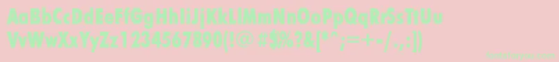 Futurisxcondc Font – Green Fonts on Pink Background