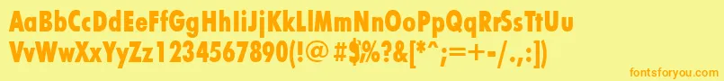 Futurisxcondc Font – Orange Fonts on Yellow Background