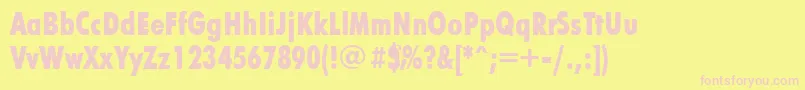Futurisxcondc Font – Pink Fonts on Yellow Background