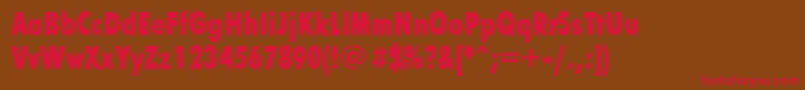 Futurisxcondc Font – Red Fonts on Brown Background