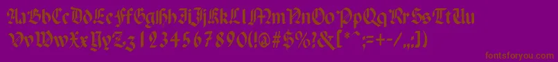 PaganiniLight Font – Brown Fonts on Purple Background