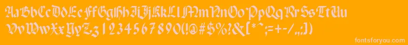 PaganiniLight Font – Pink Fonts on Orange Background