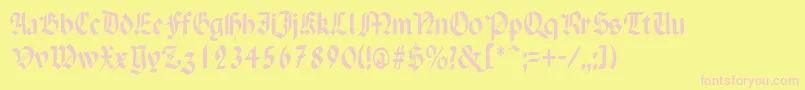 PaganiniLight Font – Pink Fonts on Yellow Background