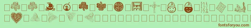 YyNorsemanDingbats Font – Brown Fonts on Green Background