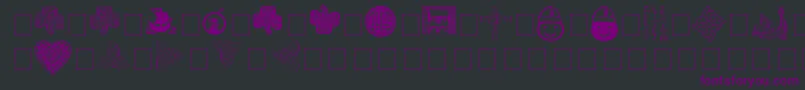 YyNorsemanDingbats Font – Purple Fonts on Black Background
