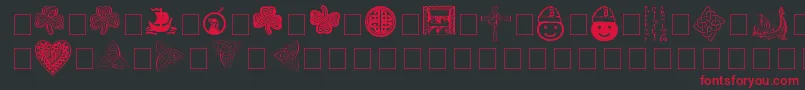 YyNorsemanDingbats Font – Red Fonts on Black Background