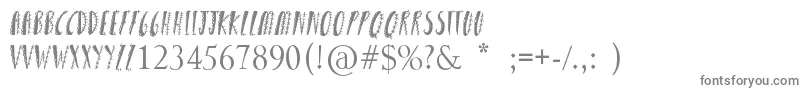 GirlyPunk-fontti – harmaat kirjasimet valkoisella taustalla