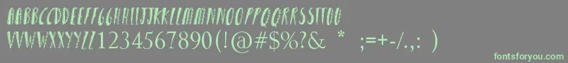 fuente GirlyPunk – Fuentes Verdes Sobre Fondo Gris