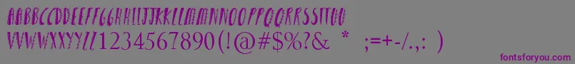 GirlyPunk Font – Purple Fonts on Gray Background
