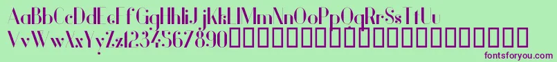 VanityBold-Schriftart – Violette Schriften auf grünem Hintergrund
