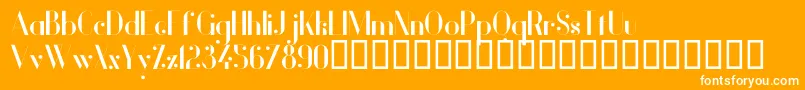 VanityBold-Schriftart – Weiße Schriften auf orangefarbenem Hintergrund