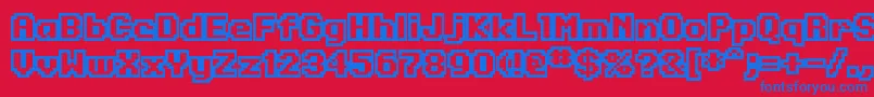 OnesizeReverse Font – Blue Fonts on Red Background