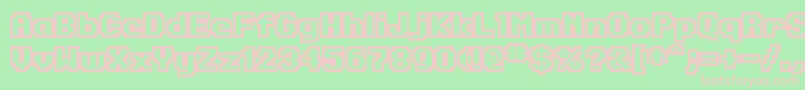 OnesizeReverse Font – Pink Fonts on Green Background