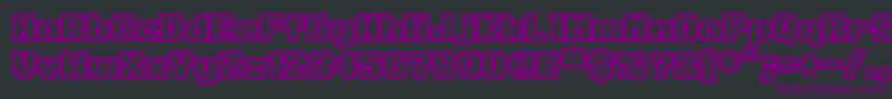 Police OnesizeReverse – polices violettes sur fond noir