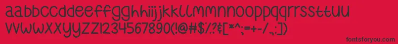 WhereTheLonelyOnesRoamOtf Font – Black Fonts on Red Background