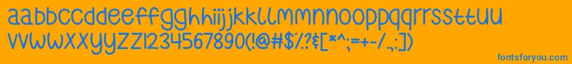 WhereTheLonelyOnesRoamOtf Font – Blue Fonts on Orange Background