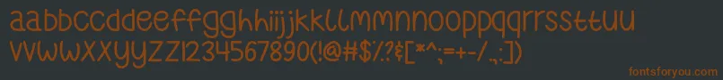 WhereTheLonelyOnesRoamOtf Font – Brown Fonts on Black Background