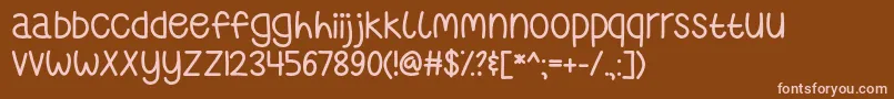 WhereTheLonelyOnesRoamOtf Font – Pink Fonts on Brown Background