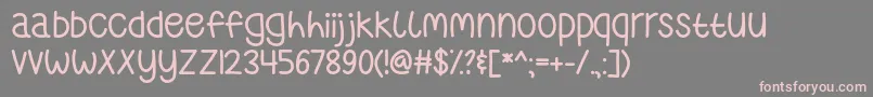 WhereTheLonelyOnesRoamOtf Font – Pink Fonts on Gray Background