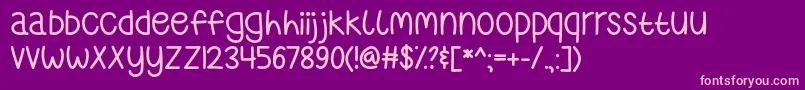 WhereTheLonelyOnesRoamOtf Font – Pink Fonts on Purple Background