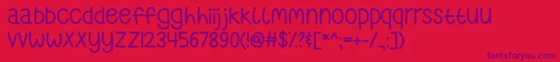 More about WhereTheLonelyOnesRoamOtf Font WhereTheLonelyOnesRoamOtf Font – Purple Fonts on Red Background