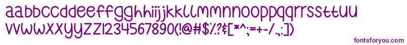 WhereTheLonelyOnesRoamOtf Font – Purple Fonts on White Background
