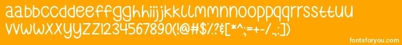 WhereTheLonelyOnesRoamOtf Font – White Fonts on Orange Background