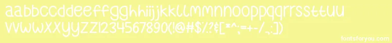 WhereTheLonelyOnesRoamOtf Font – White Fonts on Yellow Background