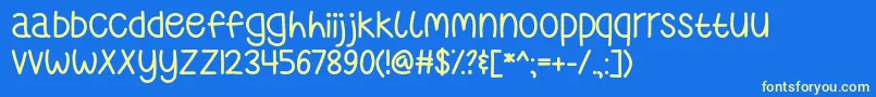 WhereTheLonelyOnesRoamOtf Font – Yellow Fonts on Blue Background