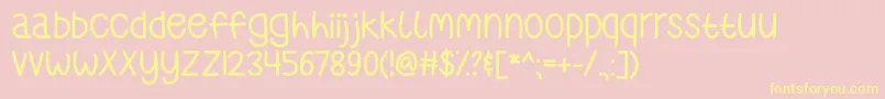 WhereTheLonelyOnesRoamOtf Font – Yellow Fonts on Pink Background