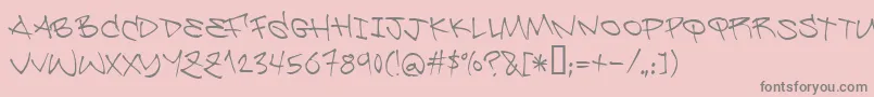 Be ffy Font – Gray Fonts on Pink Background
