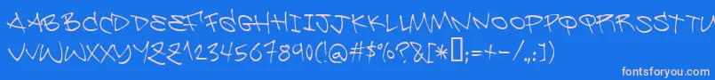 Be ffy Font – Pink Fonts on Blue Background