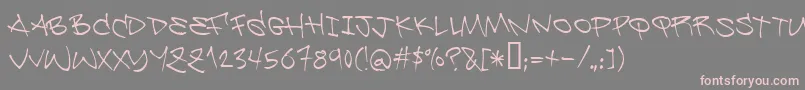 More about Be ffy Font Be ffy Font – Pink Fonts on Gray Background
