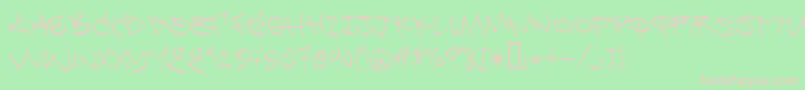Be ffy Font – Pink Fonts on Green Background