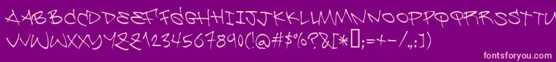 Be ffy Font – Pink Fonts on Purple Background