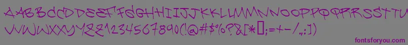 Шрифт Be ffy – фиолетовые шрифты на сером фоне