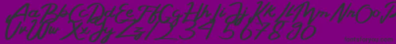 BelladaPersonalLicense Font – Black Fonts on Purple Background