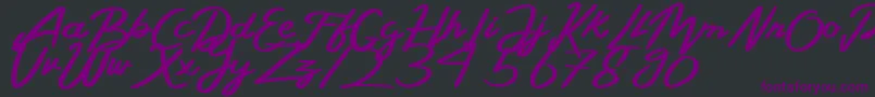 BelladaPersonalLicense Font – Purple Fonts on Black Background