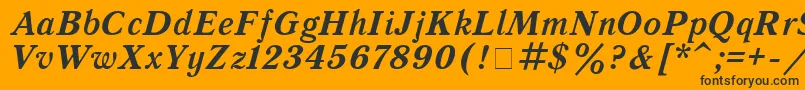 QuantantiquaBoldItalic Font – Black Fonts on Orange Background