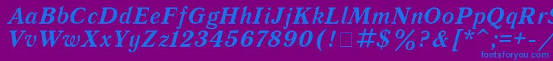 QuantantiquaBoldItalic Font – Blue Fonts on Purple Background