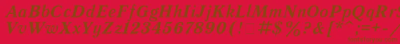 fuente QuantantiquaBoldItalic – Fuentes Marrones Sobre Fondo Rojo