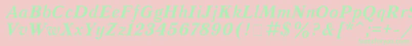 QuantantiquaBoldItalic Font – Green Fonts on Pink Background