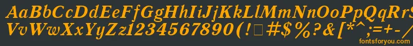 Шрифт QuantantiquaBoldItalic – оранжевые шрифты на чёрном фоне