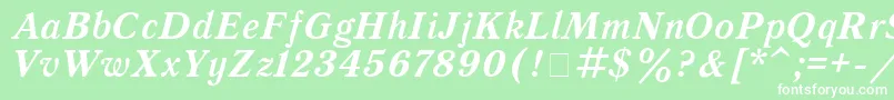 QuantantiquaBoldItalic Font – White Fonts on Green Background