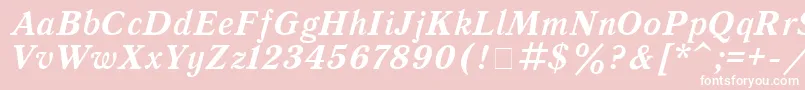 QuantantiquaBoldItalic Font – White Fonts on Pink Background