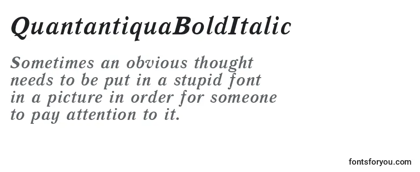 QuantantiquaBoldItalic Font