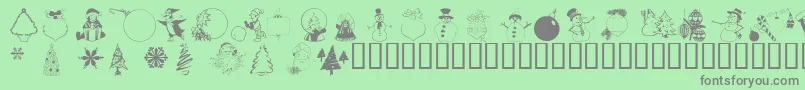 Шрифт Wmchristmas3 – серые шрифты на зелёном фоне