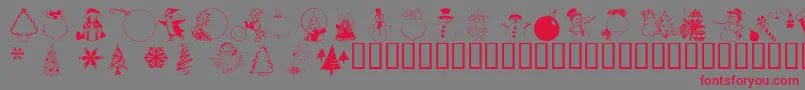 Wmchristmas3 Font – Red Fonts on Gray Background