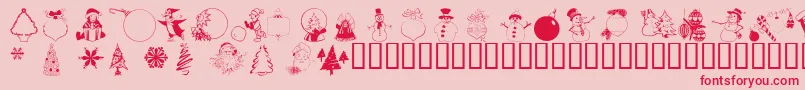 Wmchristmas3 Font – Red Fonts on Pink Background